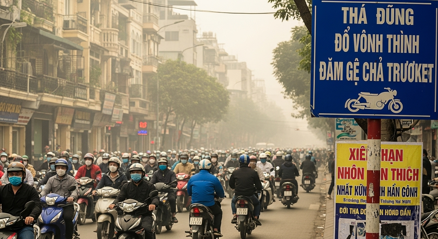 Le Vietnam va interdire les motos à essence et diesel à Hanoï pour lutter contre la pollution