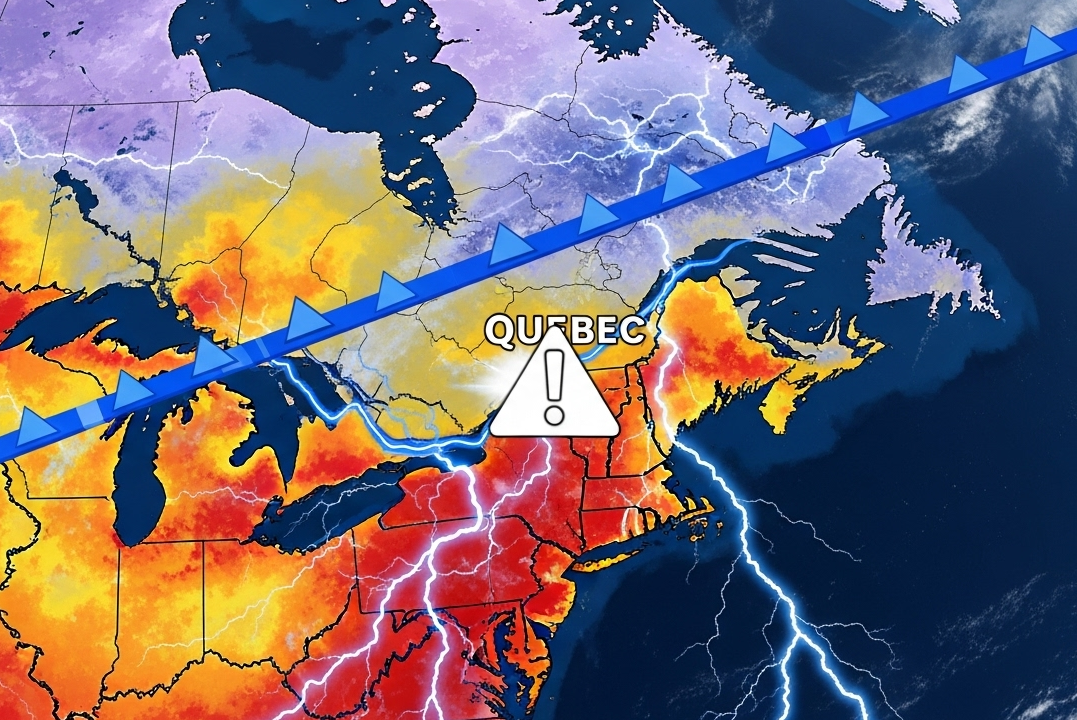 Le Québec sur le qui-vive : huit millions de personnes menacées par des orages violents