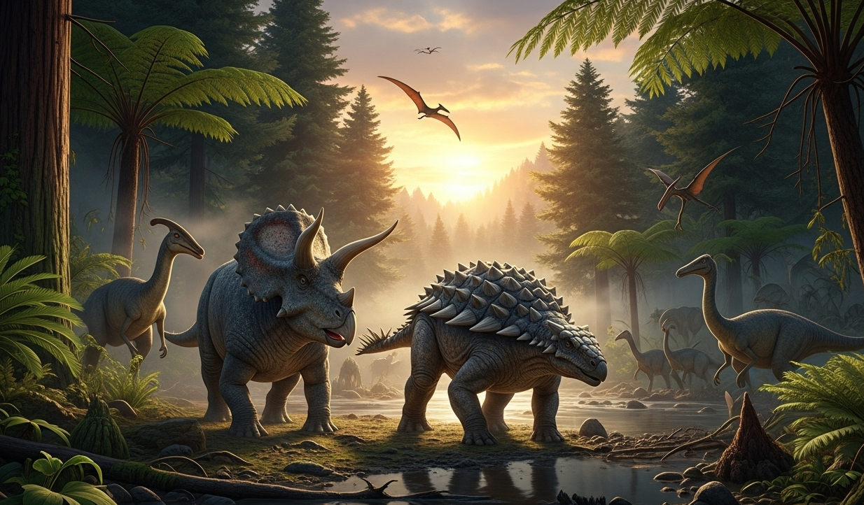 Des dinosaures de types différents... qui auraient fait route ensemble