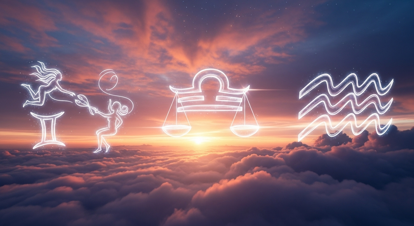 Les signes d'Air (Gémeaux, Balance, Verseau)