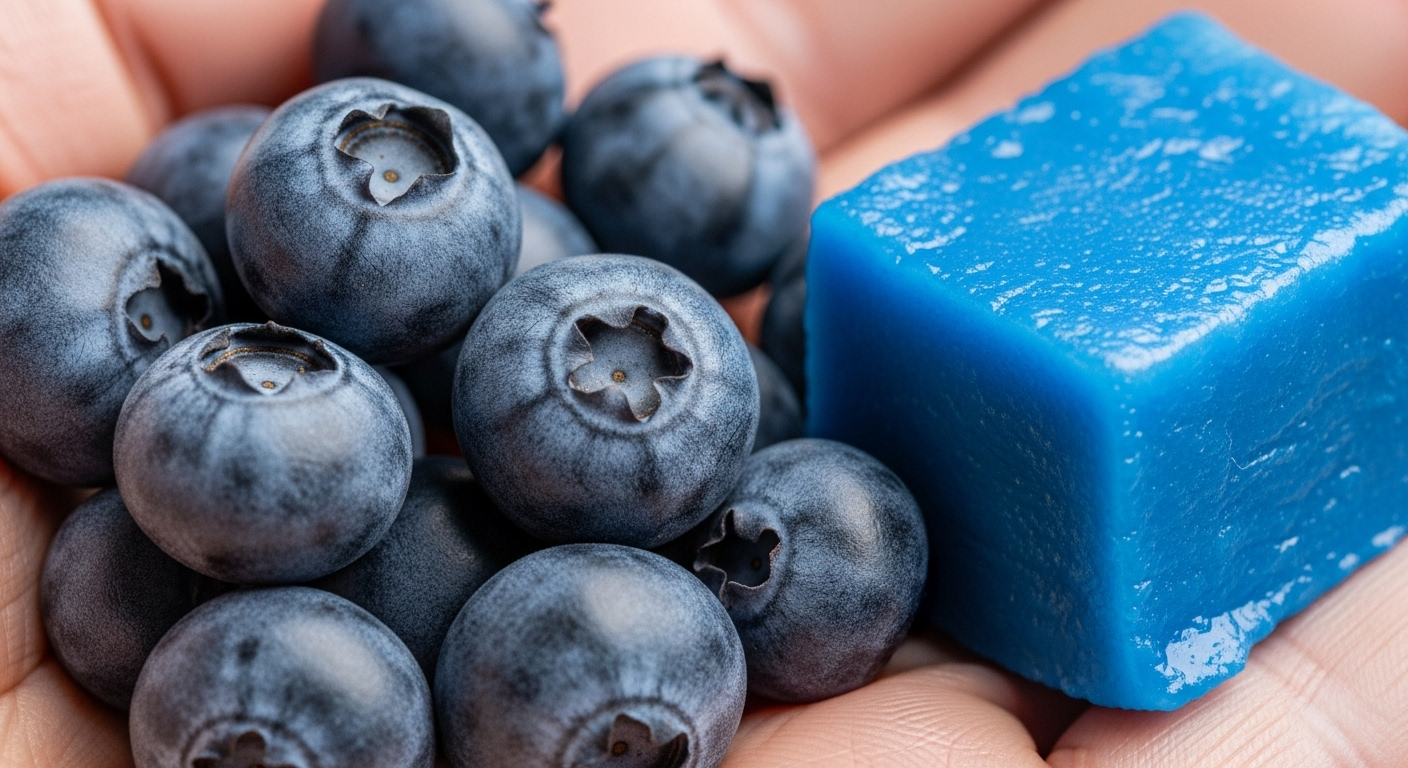 Une couleur 'bleu myrtille' qui n'a rien de naturel