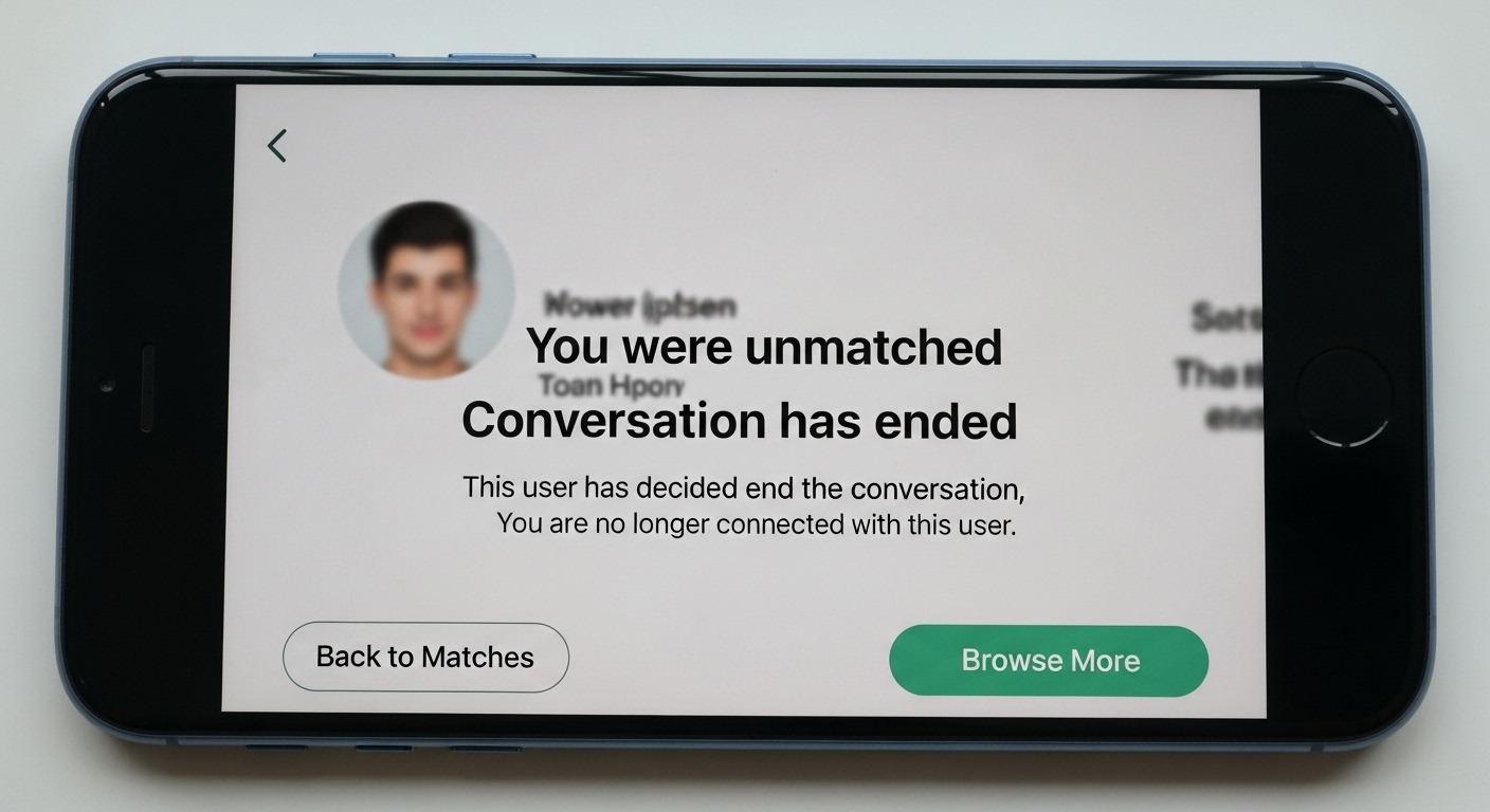 Le verdict : un 'unmatch' immédiat et brutal