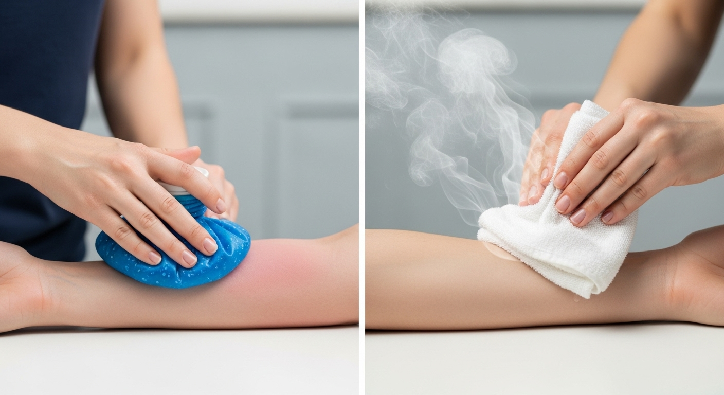 chaleur ou froid, le dilemme de la compresse