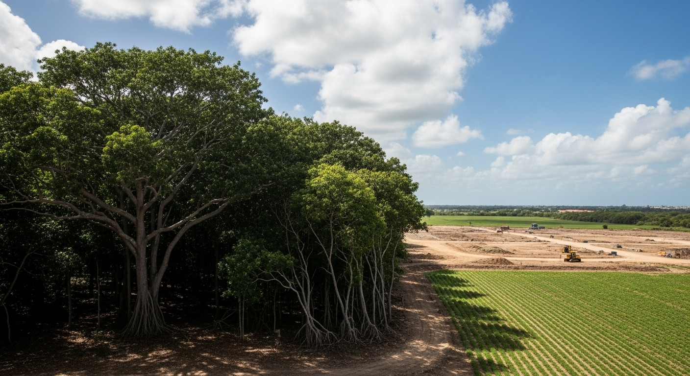 Le symbole d'une forêt en sursis