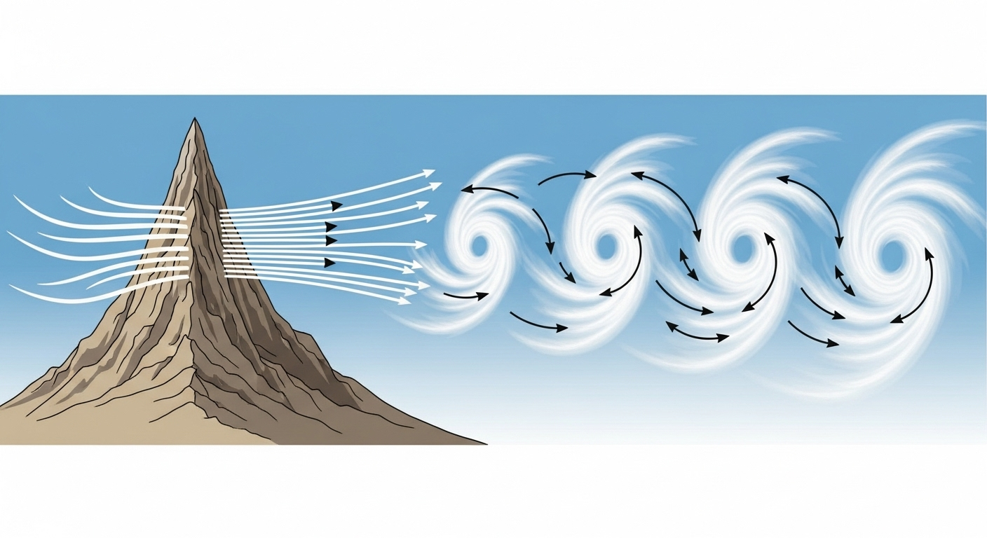 L'explication scientifique : les tourbillons de von kármán