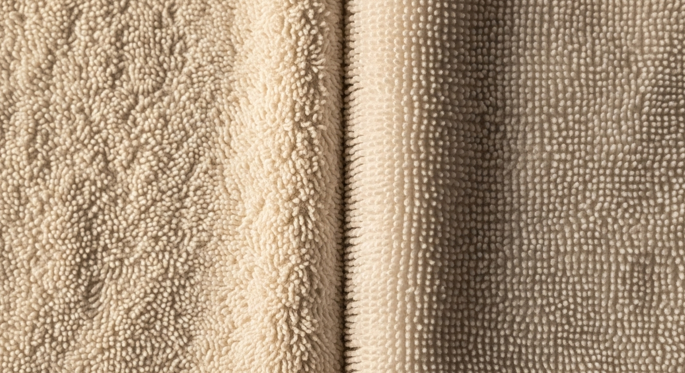 les serviettes et tapis de bain