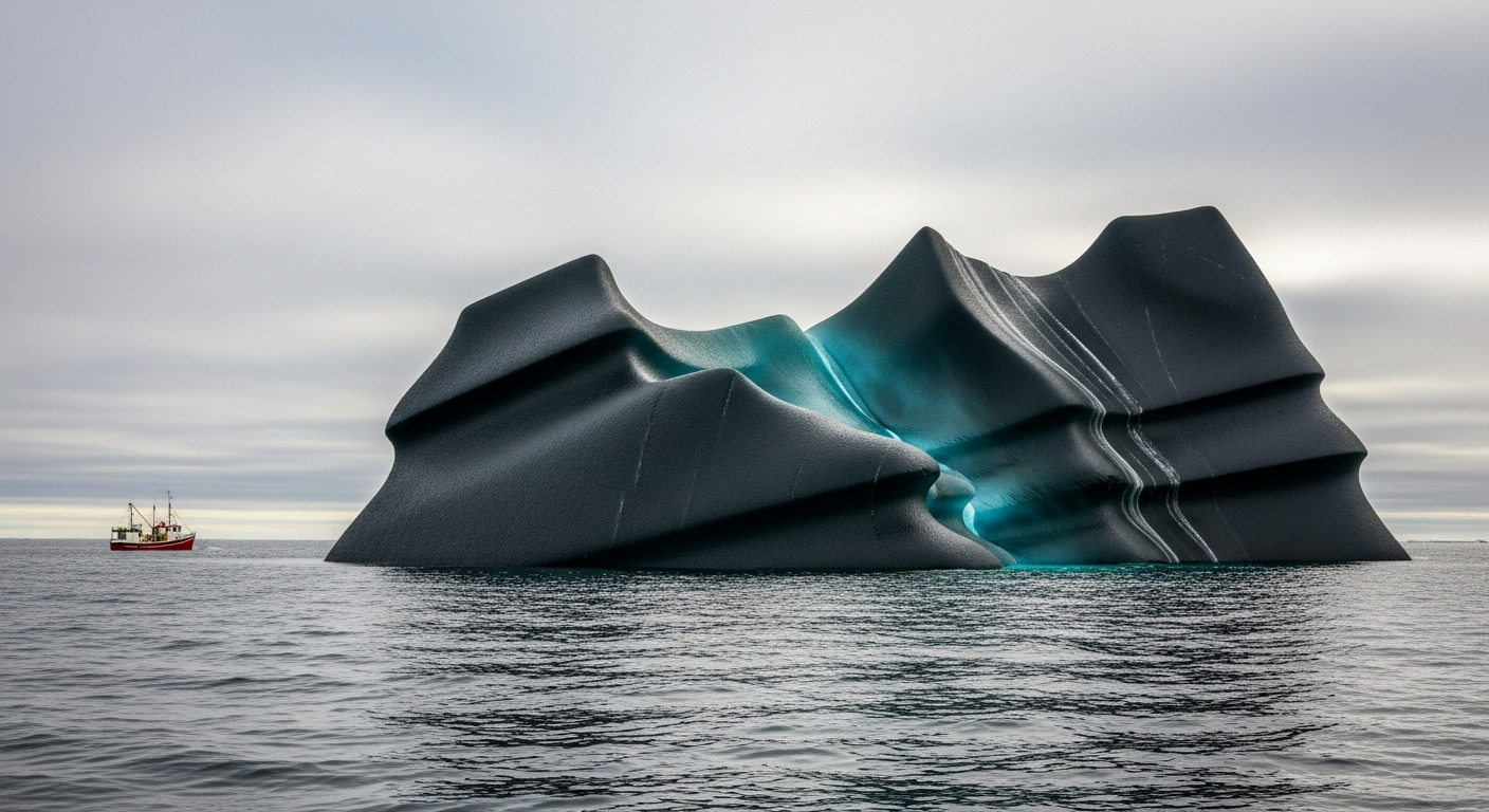 Un pêcheur découvre un iceberg noir au large du nord-est du Canada, et ce qu'il a vu a laissé les scientifiques sans voix
