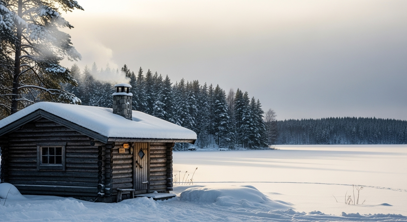 La tradition nordique, entre sauna et lac gelé