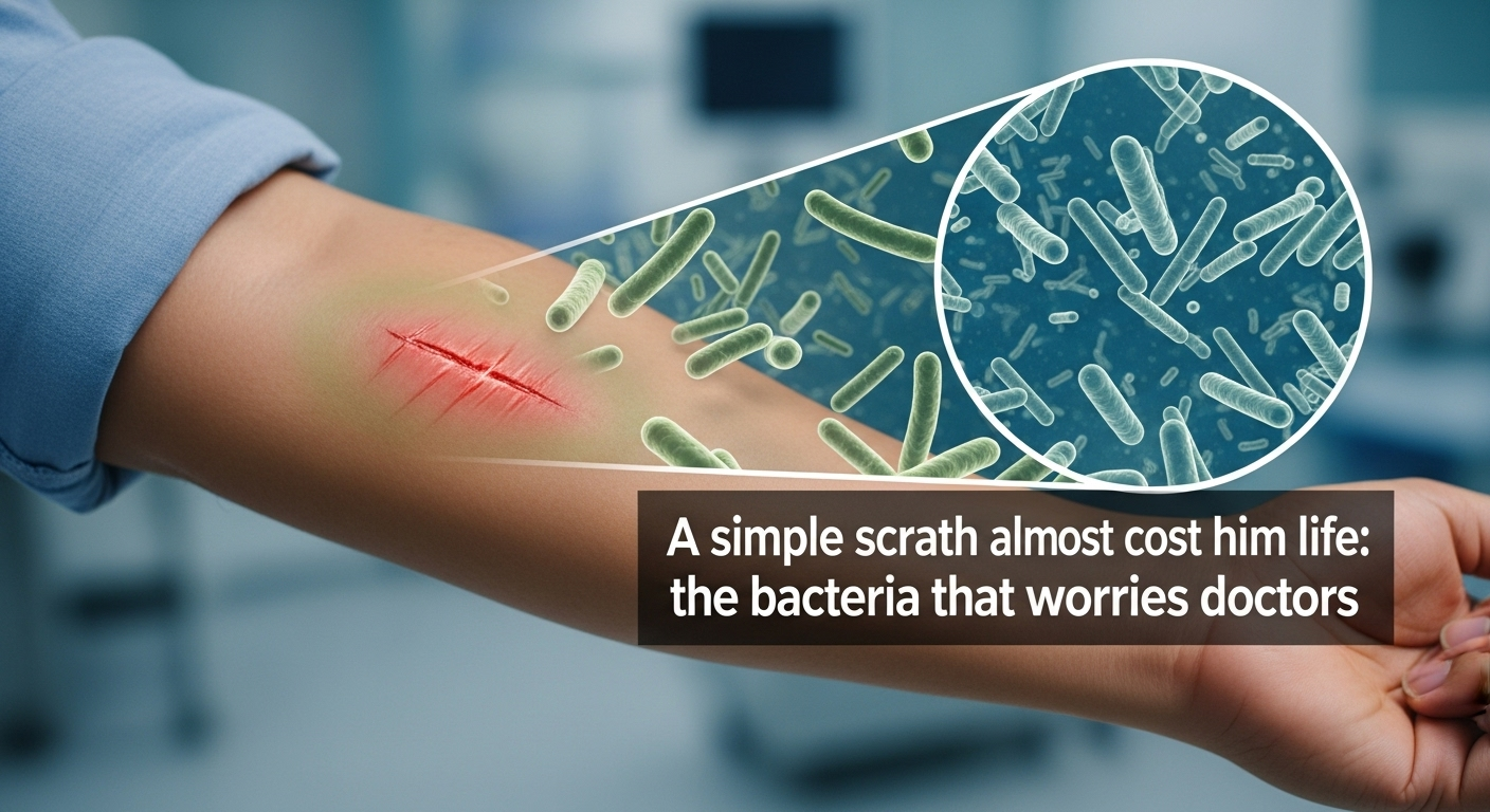 Une simple égratignure a failli lui coûter la vie : la bactérie qui inquiète les médecins