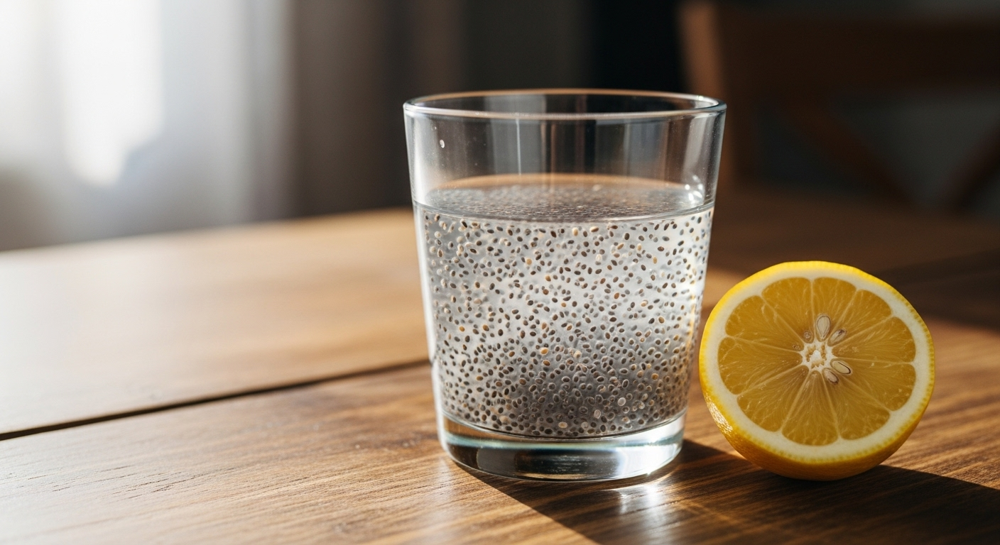 Graines de chia et eau citronnée : le duo du matin