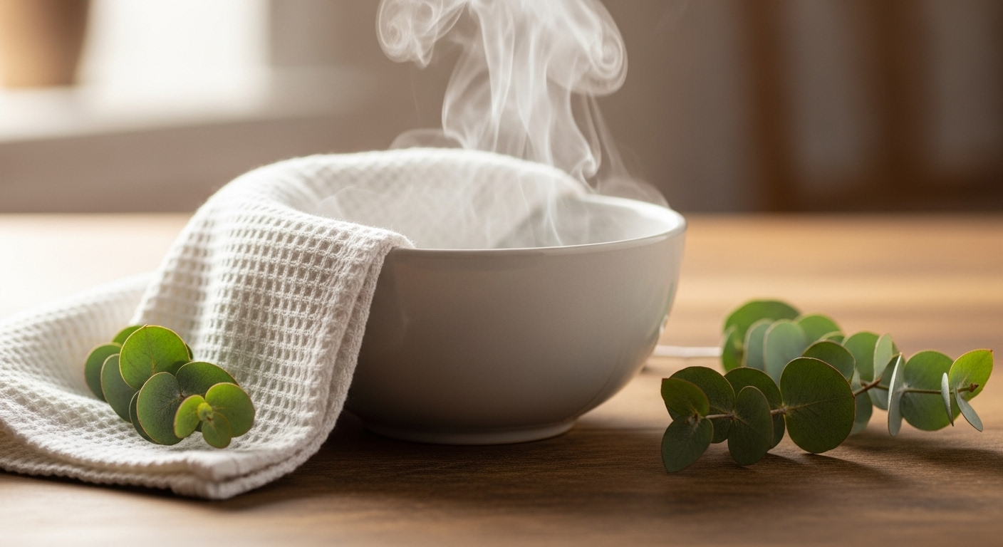 Le grand classique : l'inhalation aux huiles essentielles