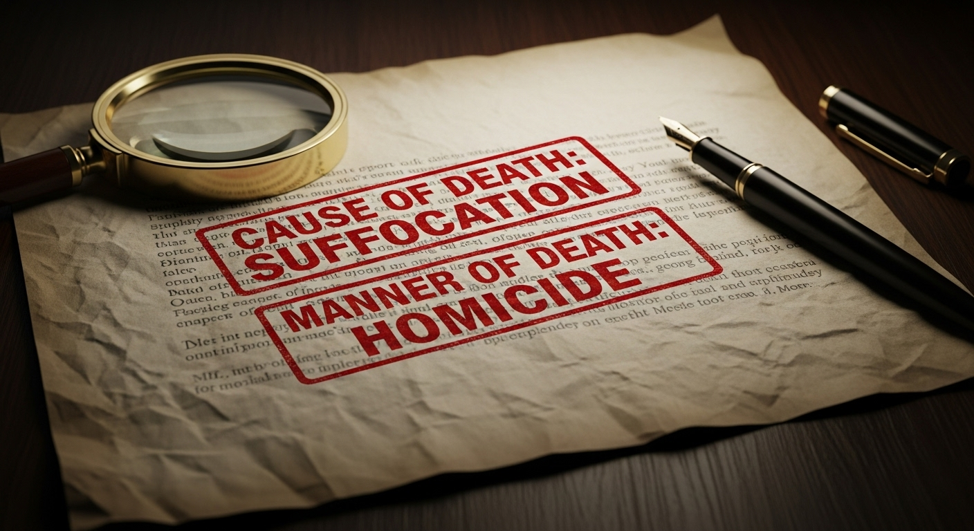 La cause de la mort et le verdict de l'autopsie