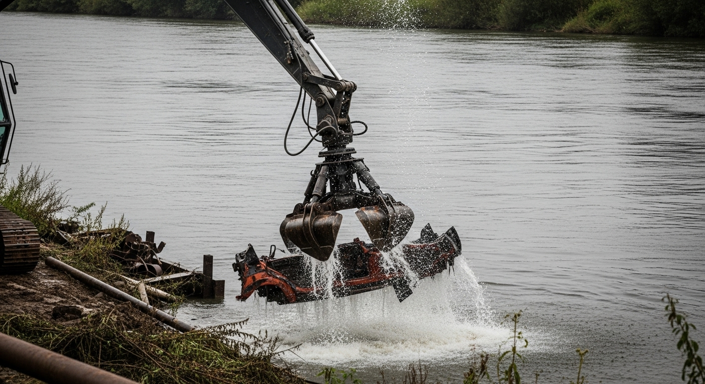 La remontée difficile de l'épave