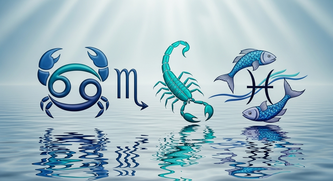 Les signes d'Eau (Cancer, Scorpion, Poissons)