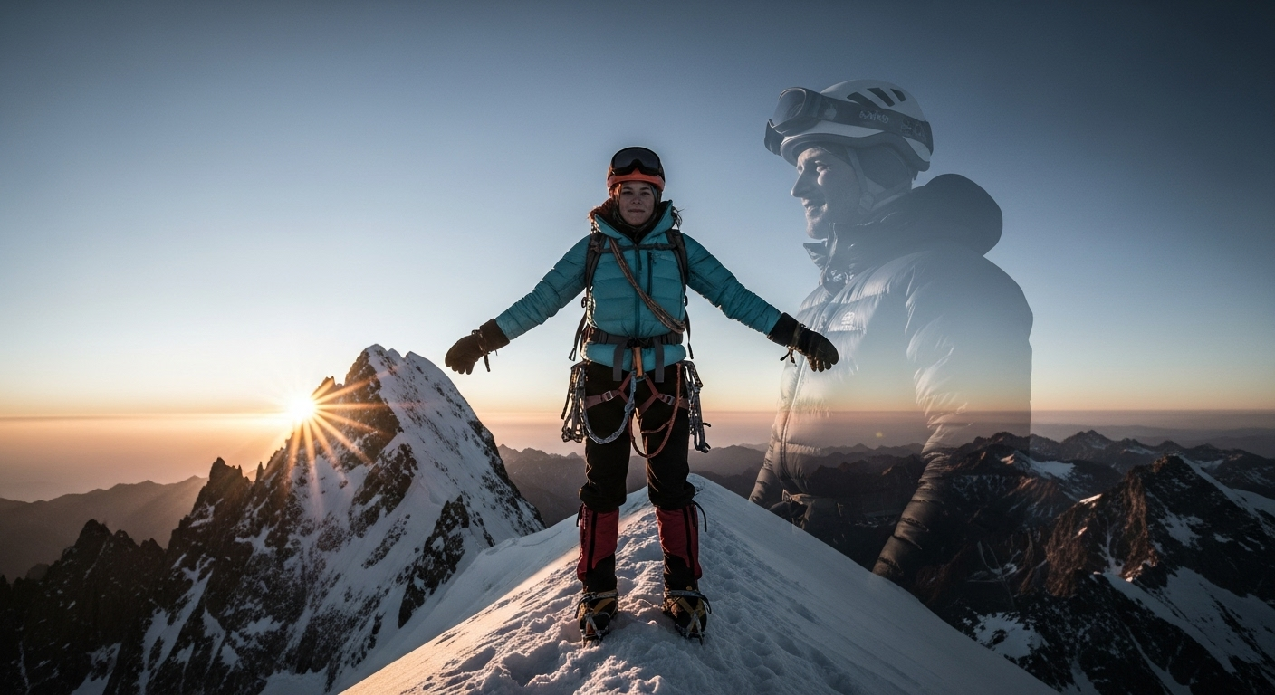 Un hommage à son mari, mort lui aussi en montagne