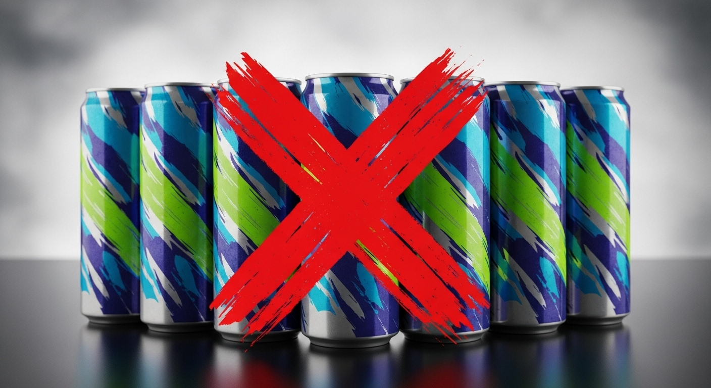 7. Boire régulièrement des boissons énergisantes