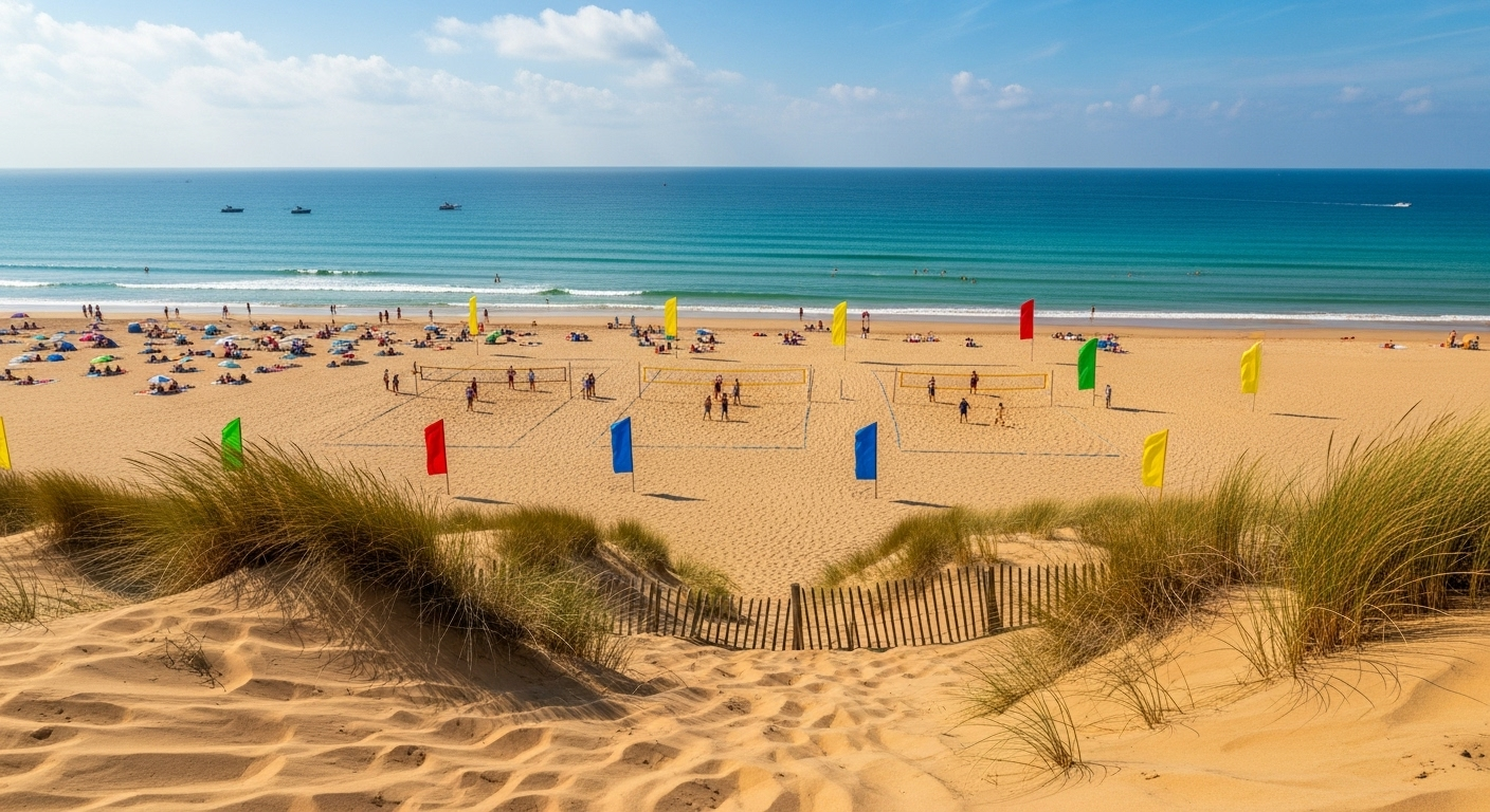 Les drapeaux qui délimitent les zones