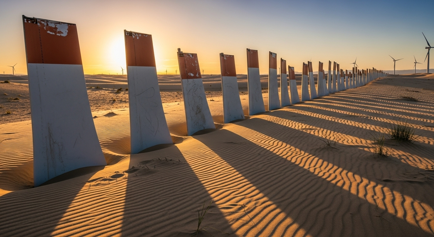 La solution : transformer les pales en barrières anti-sable