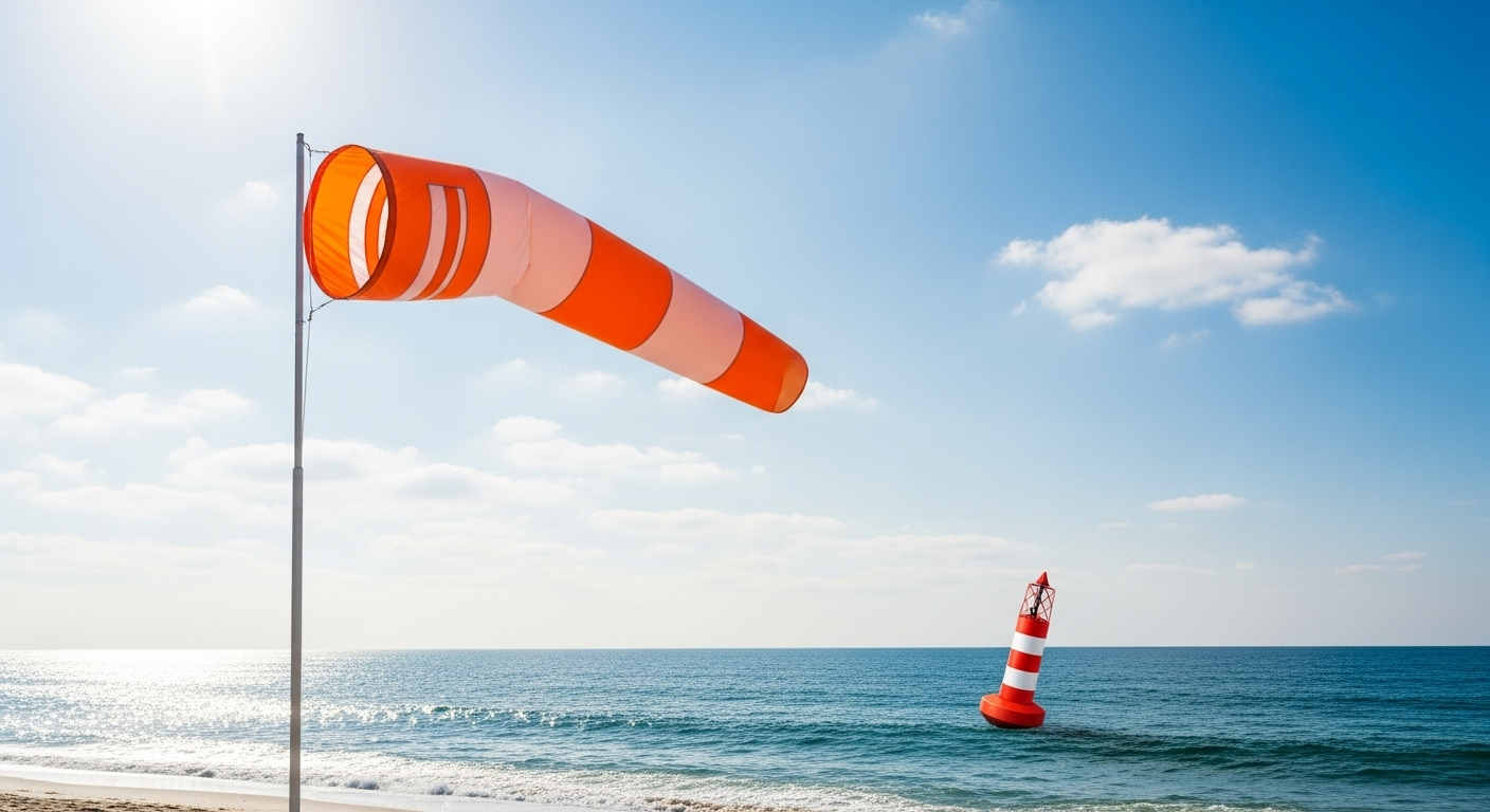 Manche à air orange : attention au vent de terre