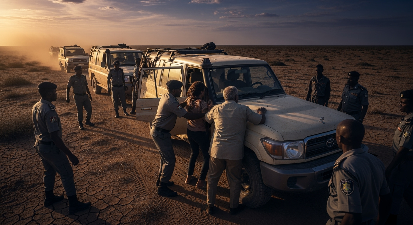 L'enlèvement : 'des hommes en uniforme de police'