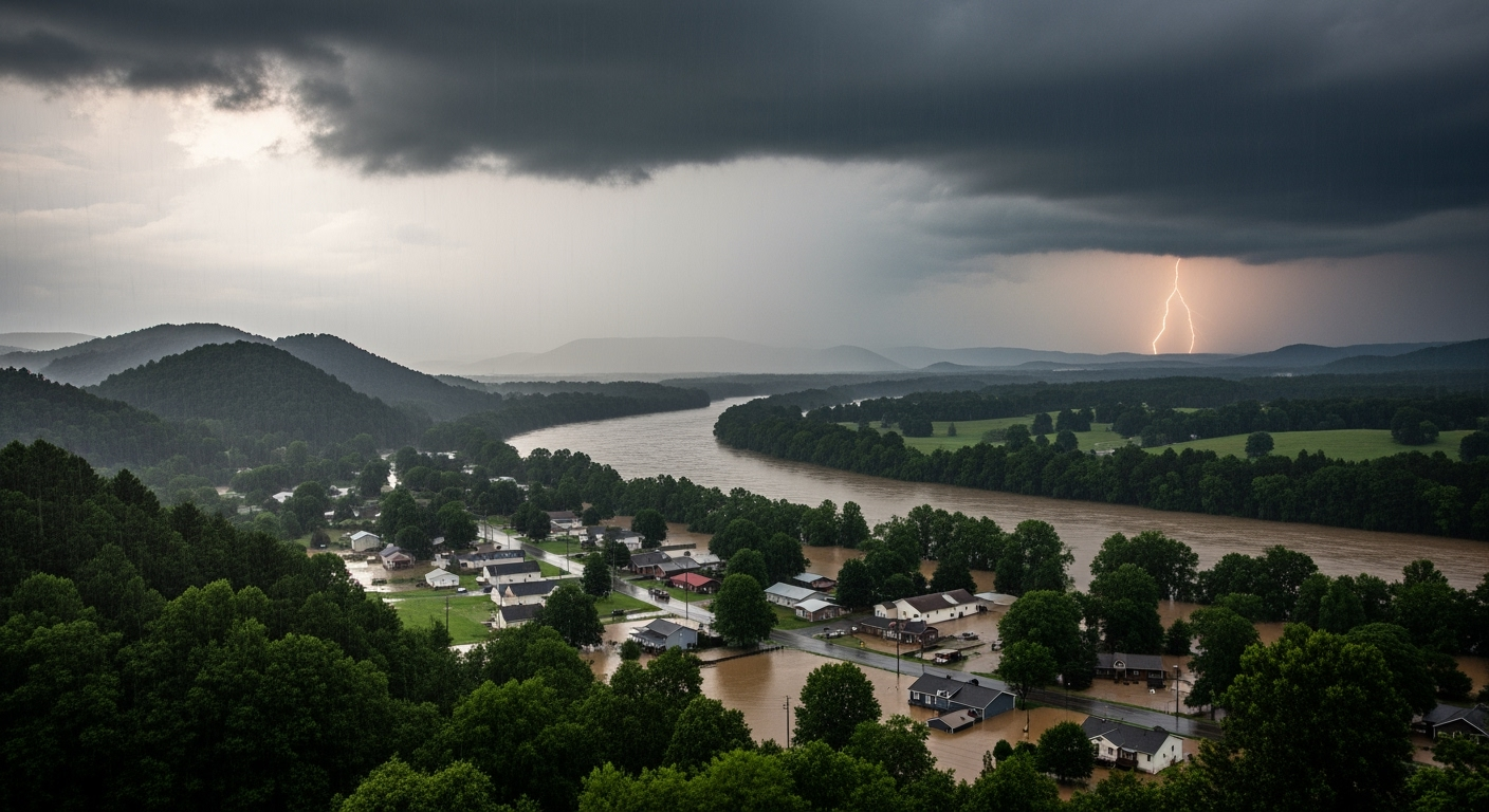 Le risque d'inondations, même si les tempêtes restent au large