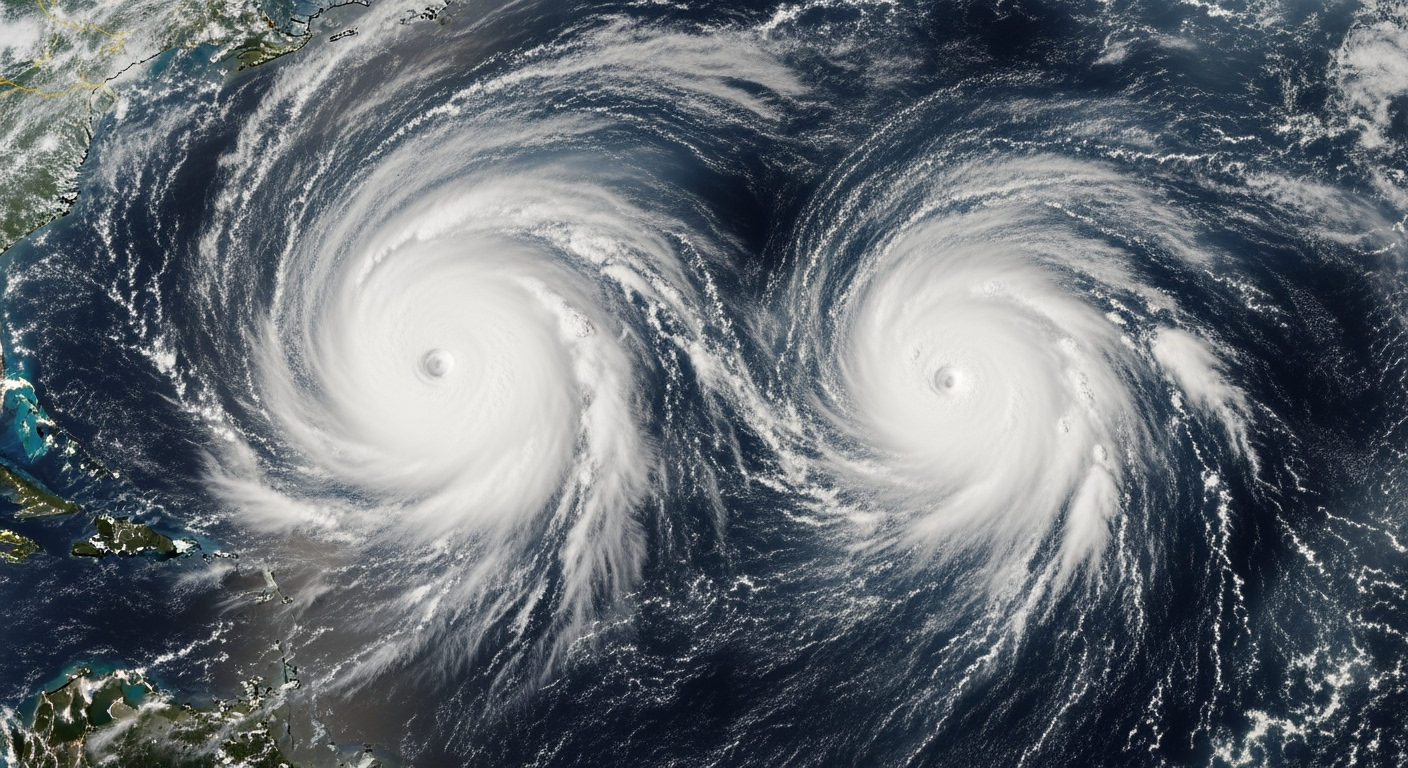 Un événement météo très rare menace les États-Unis : l’« effet Fujiwhara » expliqué