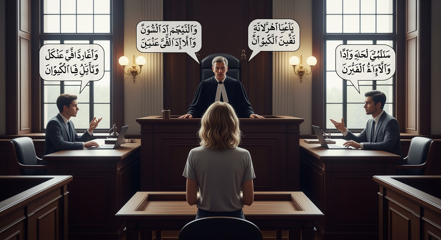 Un procès en arabe, une sentence apprise par un avocat