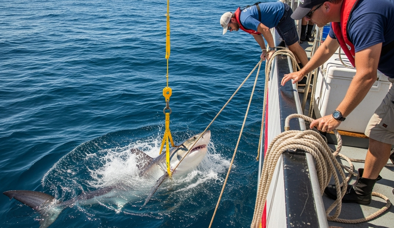 Contender, le plus grand grand requin blanc mâle de l’Atlantique Nord, aperçu au large des États-Unis