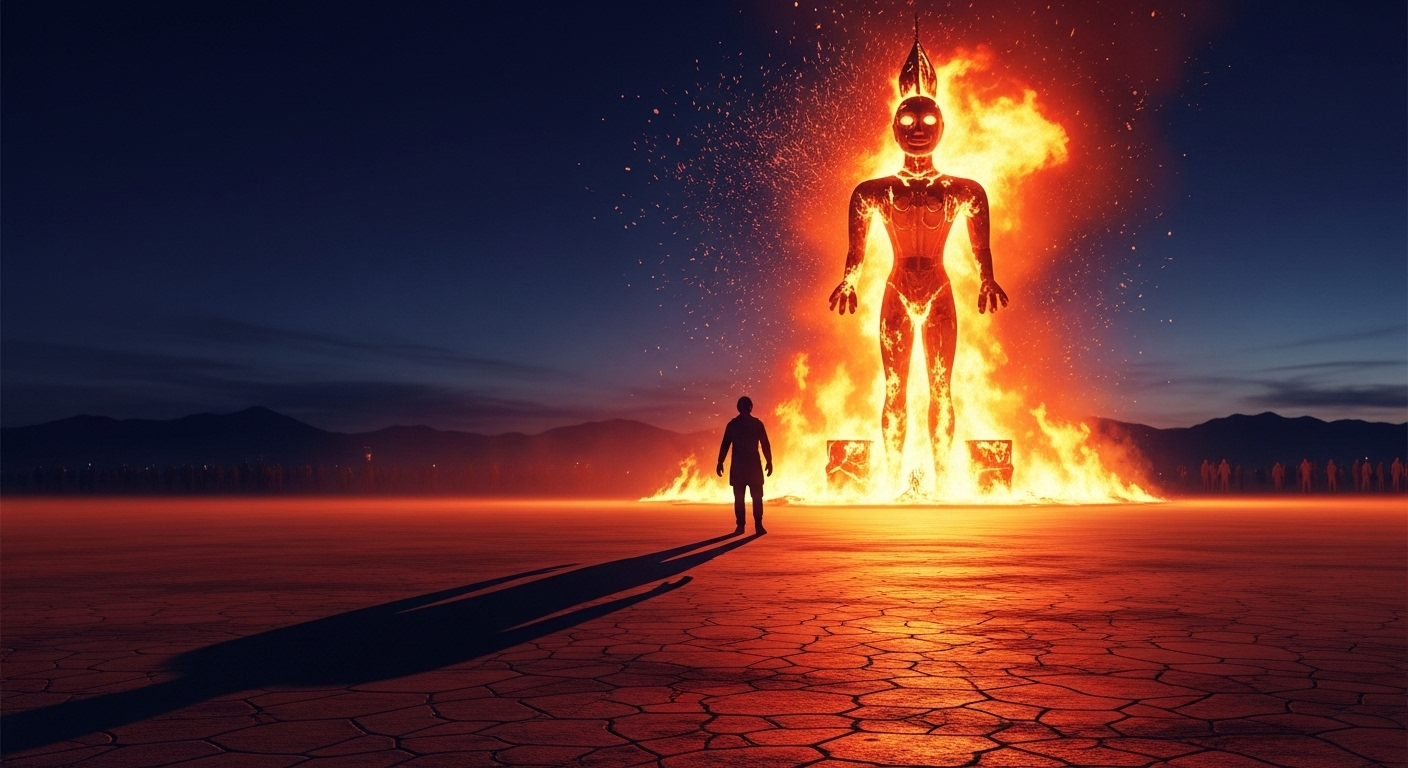 Un meurtre en plein festival burning man : le désert est devenu une scène de crime géante