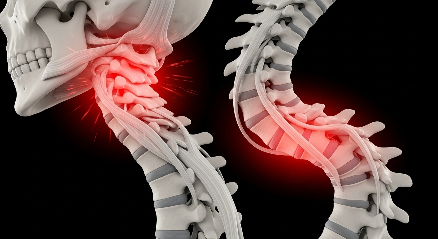 Le cou et le bas du dos en souffrance