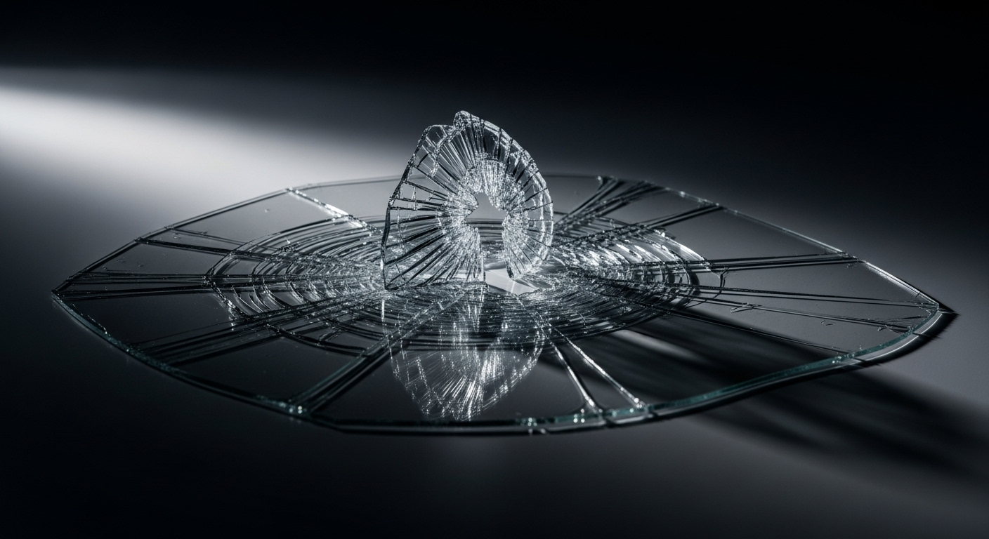 Une structure qui ressemble à du verre brisé