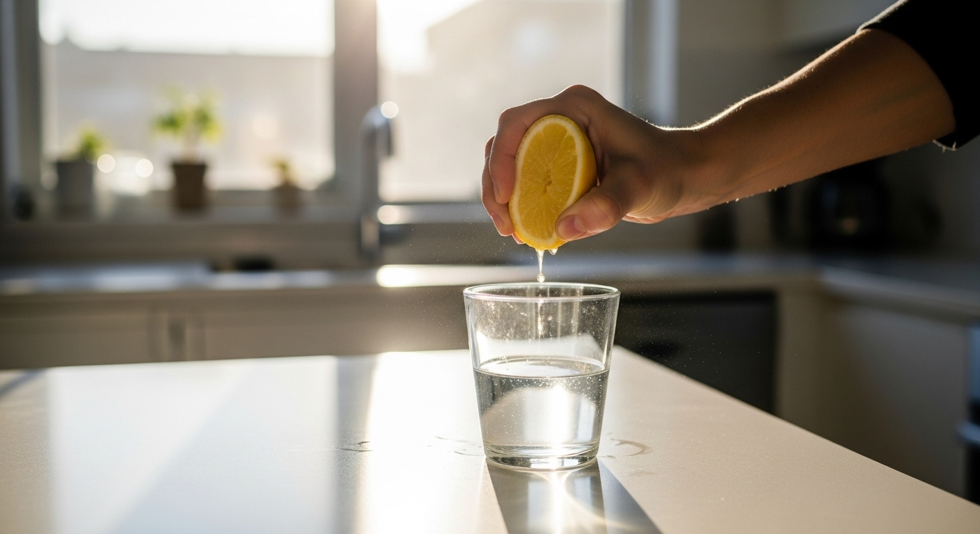 Le geste simple du matin : l'eau tiède citronnée