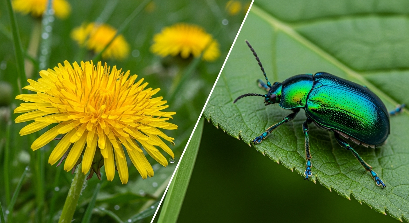 Quand un insecte et une fleur racontent la saison des adieux