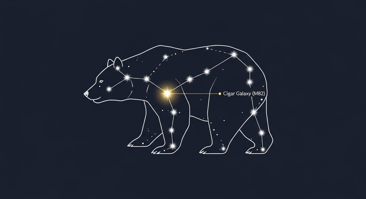 Mais où se trouve cette fameuse galaxie du cigare ?