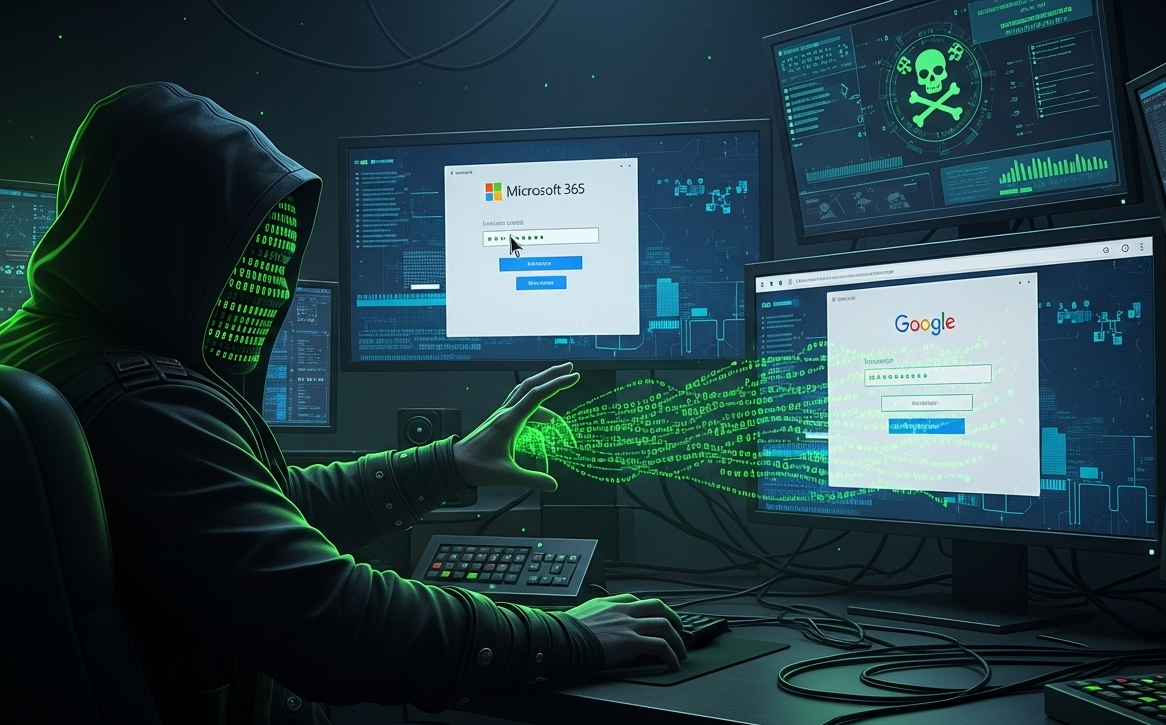Piratage : un nouvel outil de phishing ciblant les identifiants Microsoft 365 et Google identifié par les experts