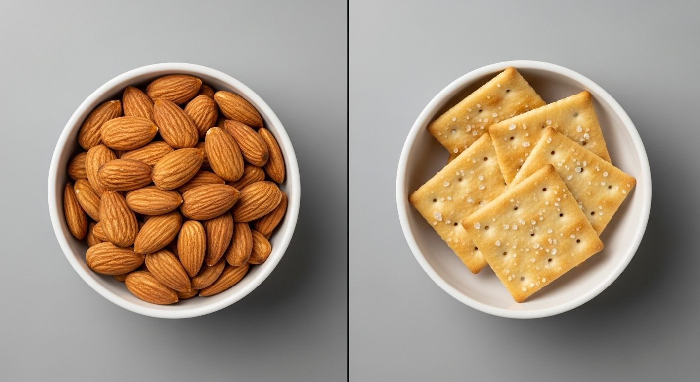 L'étude en détail : amandes contre biscuits salés