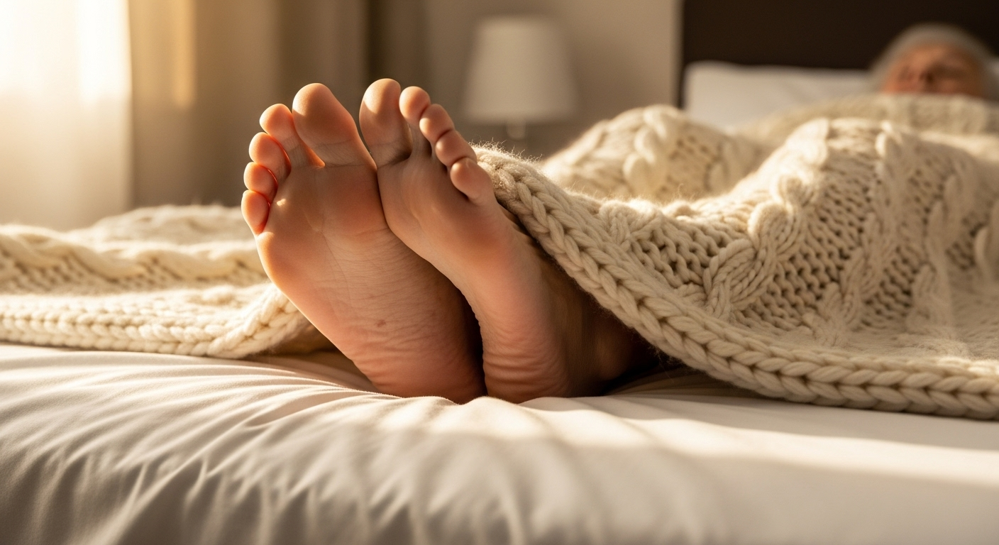 Vous frottez vos pieds avant de dormir ? Ce geste surprenant agirait comme un somnifère naturel