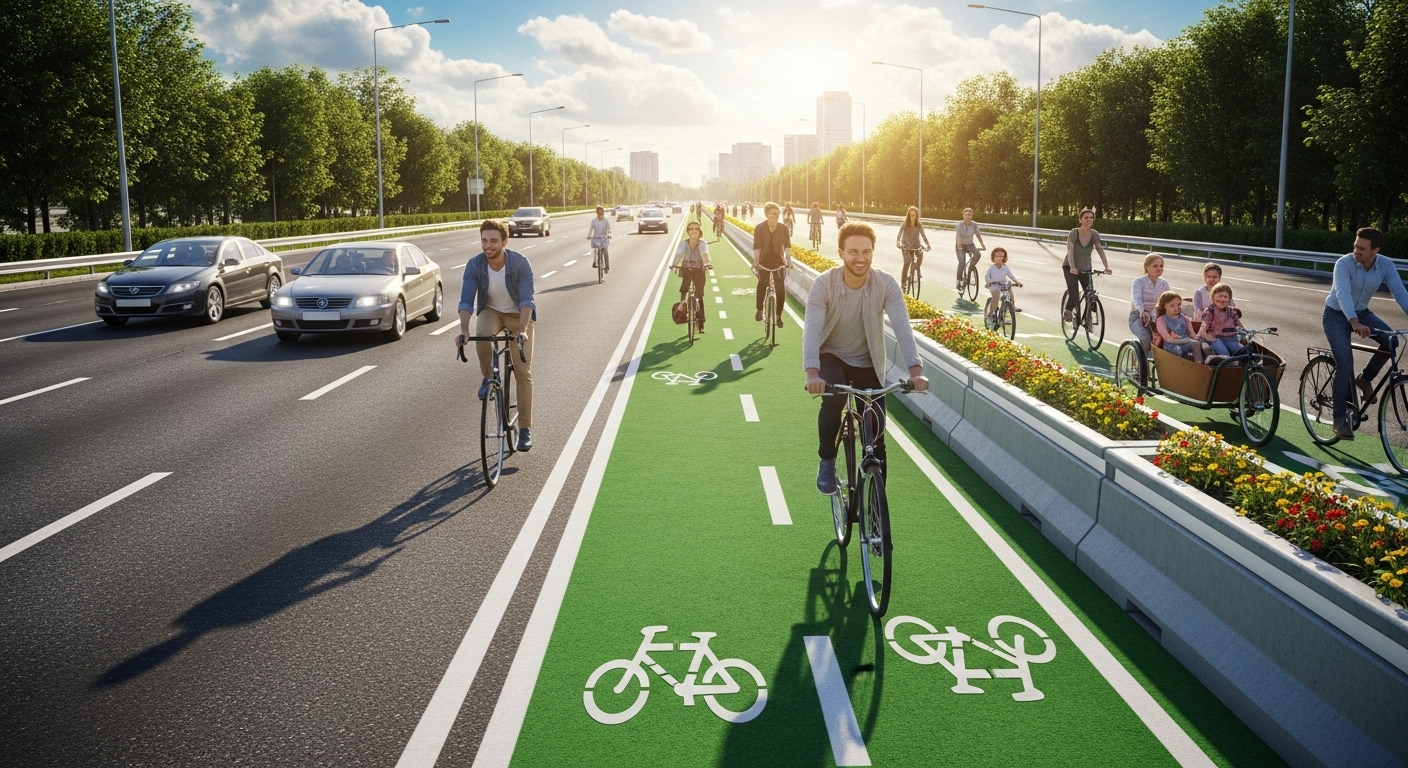 Et si on doublait les pistes cyclables ? Un scénario qui surprend