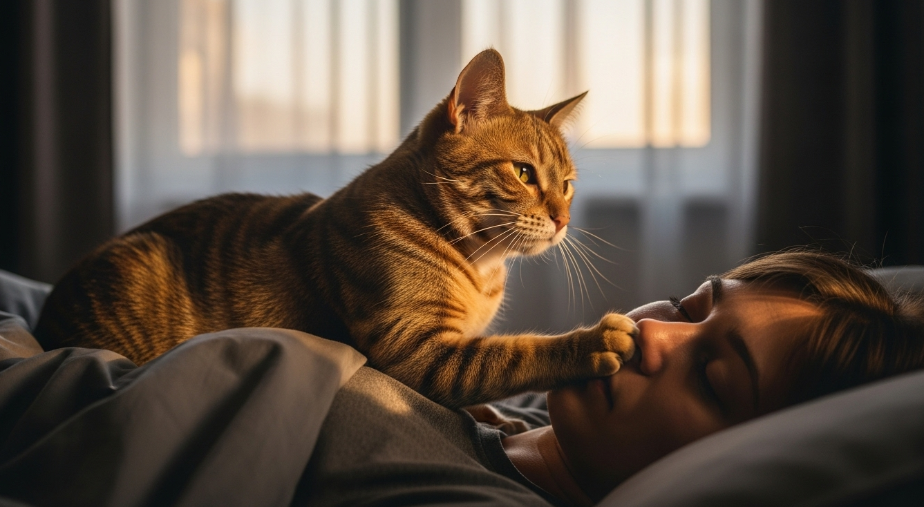 Votre chat insiste pour vous réveiller ? Ce que les spécialistes disent de ce comportement