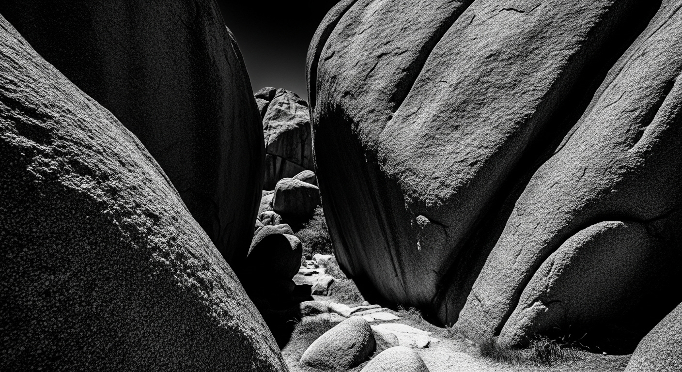 Se cacher derrière les rochers pour survivre