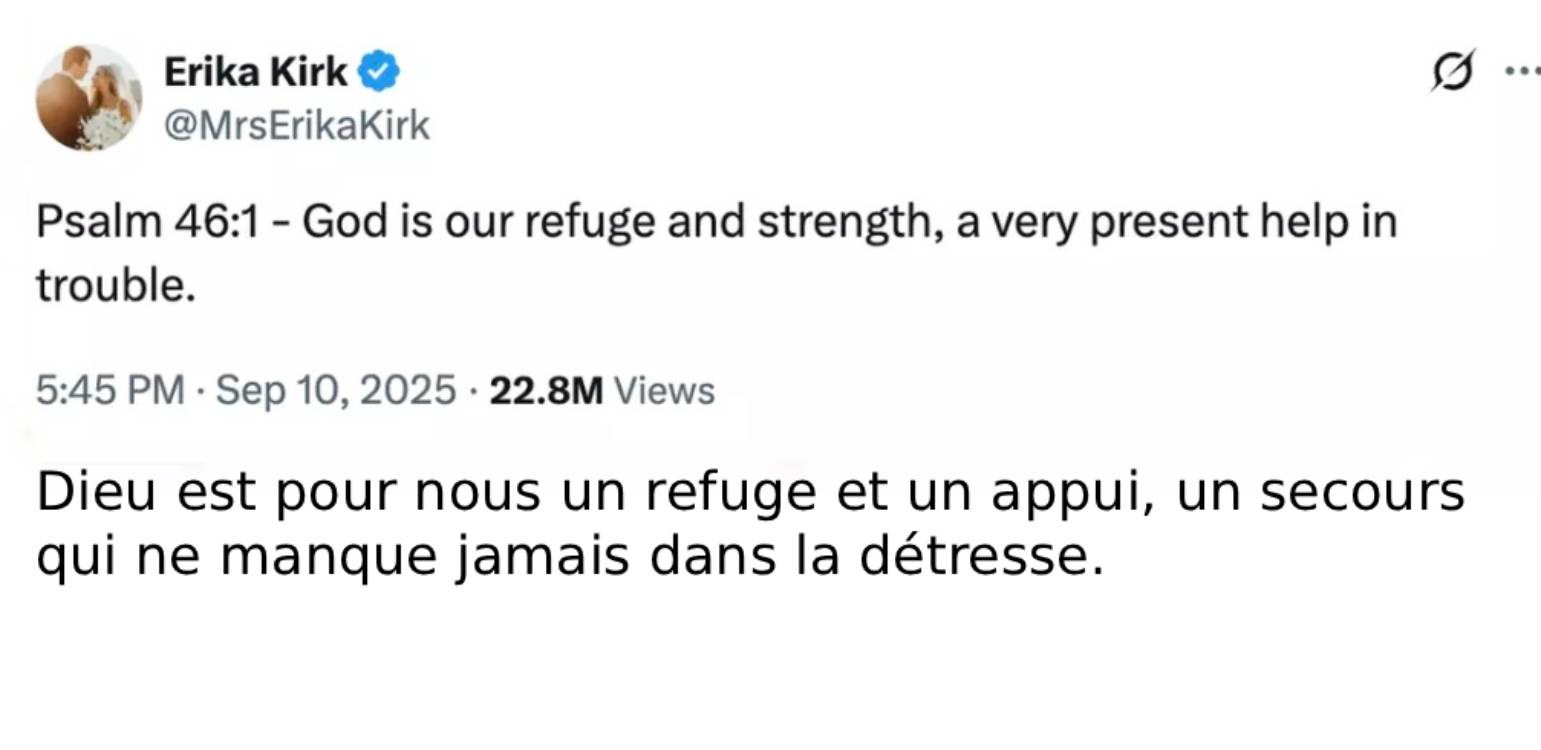 Le message qui prend un sens tragique