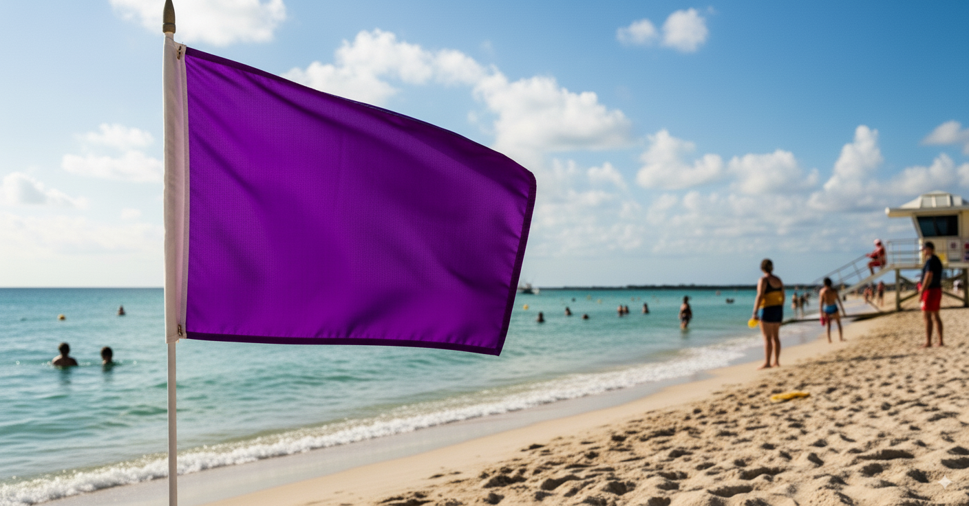 Drapeau violet : attention, bestioles !