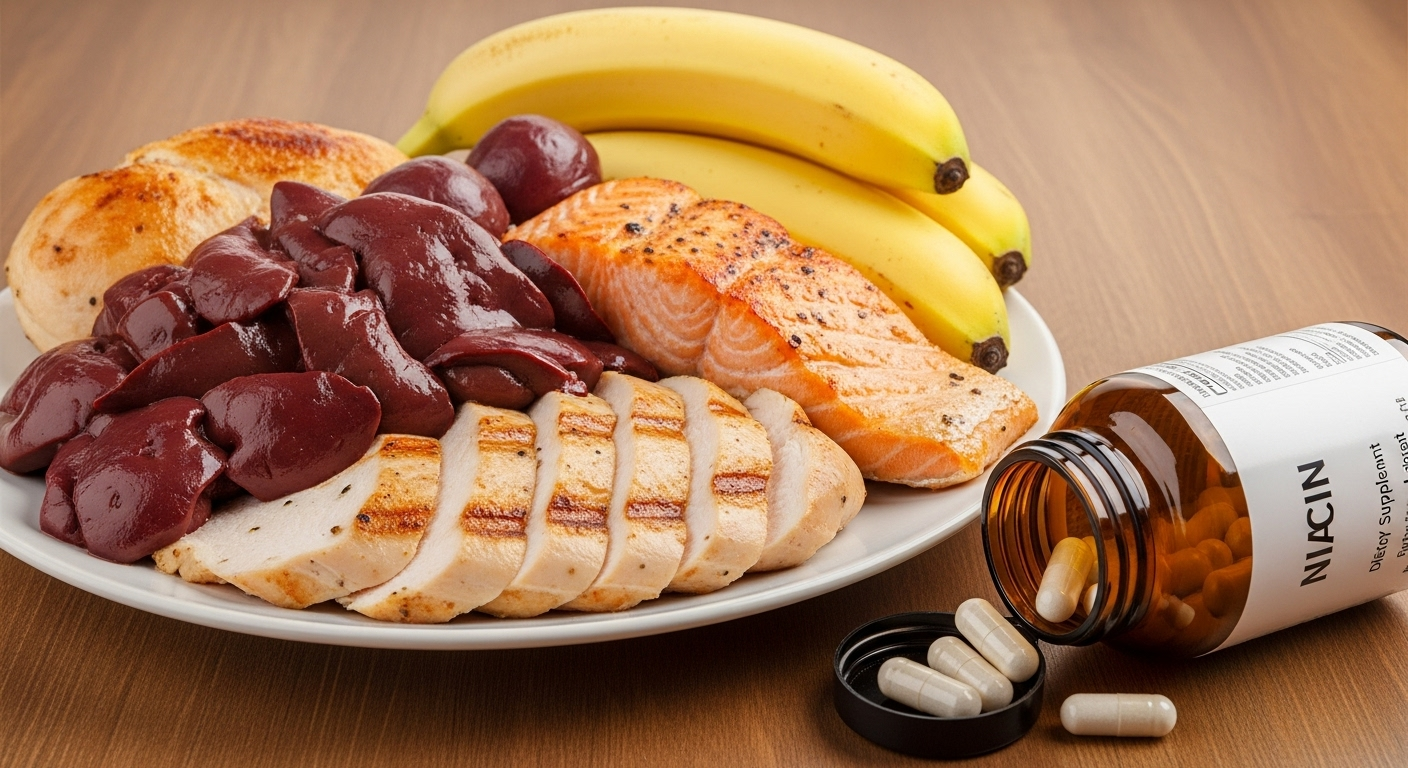 1. La niacine (Vitamine B3)