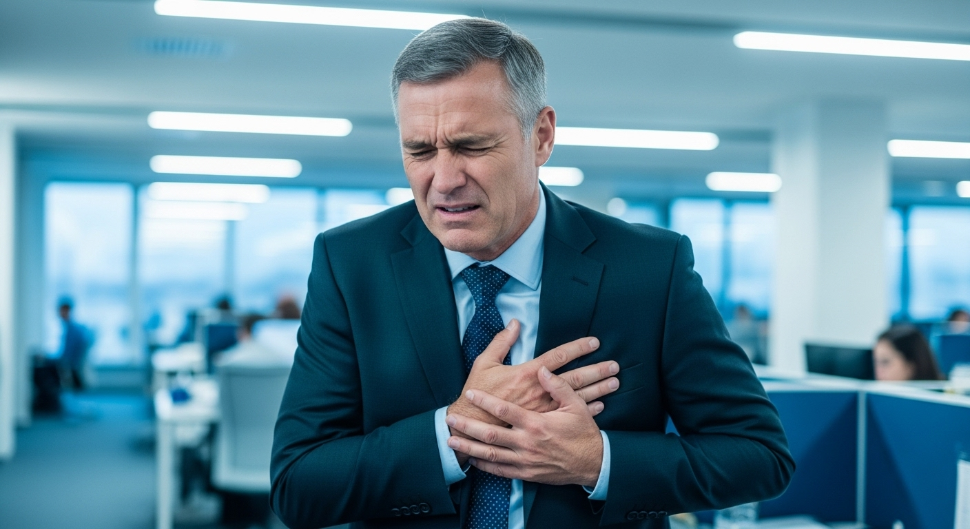 1. Douleur ou oppression dans la poitrine