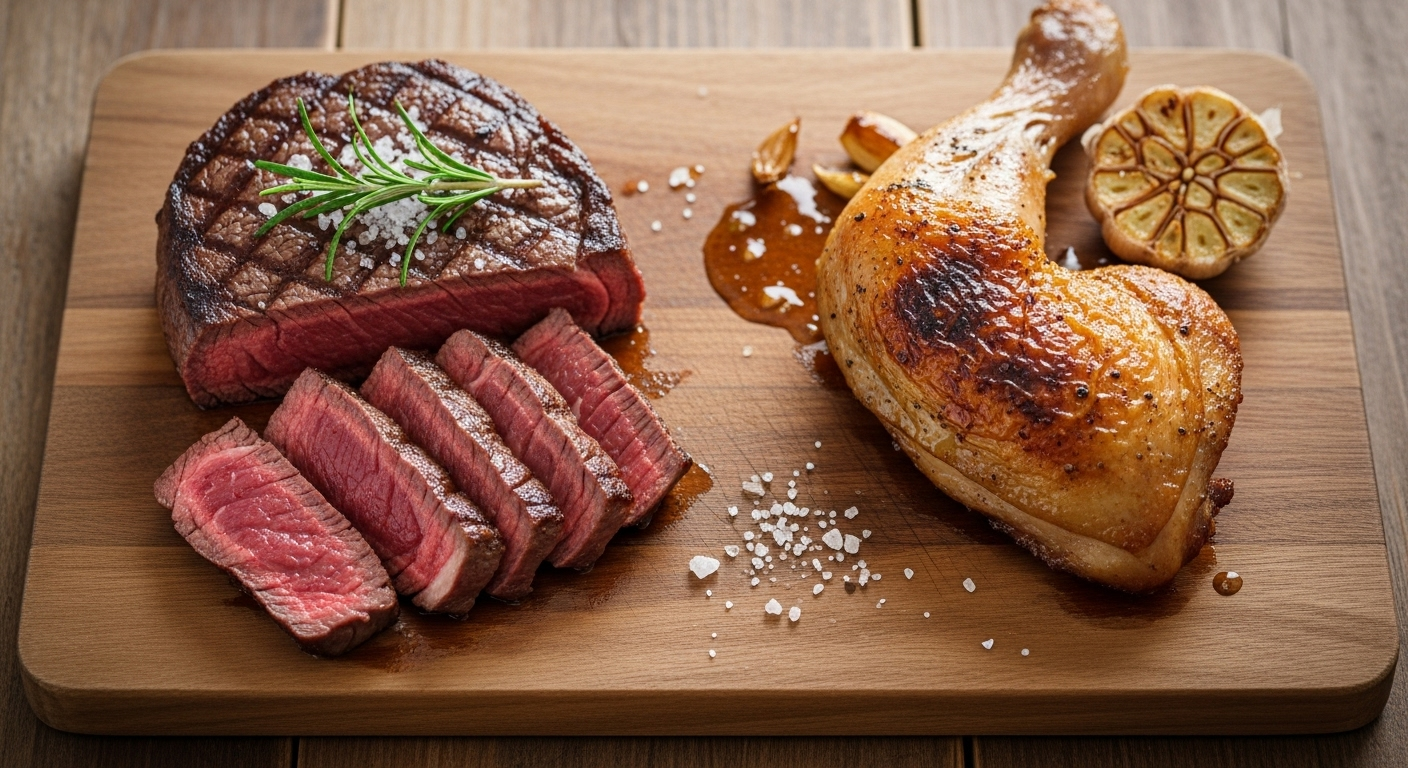 Les experts expliquent pourquoi on peut manger un steak saignant mais pas du poulet rosé