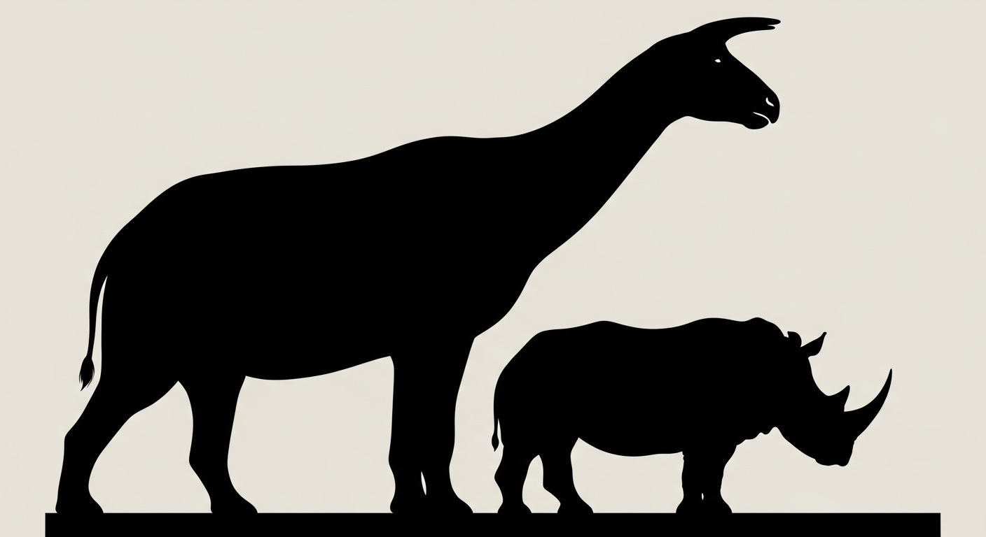 Le véritable champion : le Paraceratherium, un rhinocéros sans corne