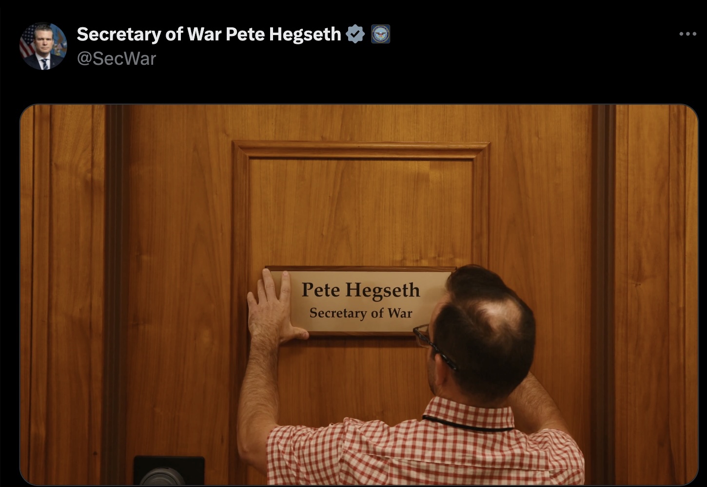 La devise du nouveau ministre : 'La paix par la force'