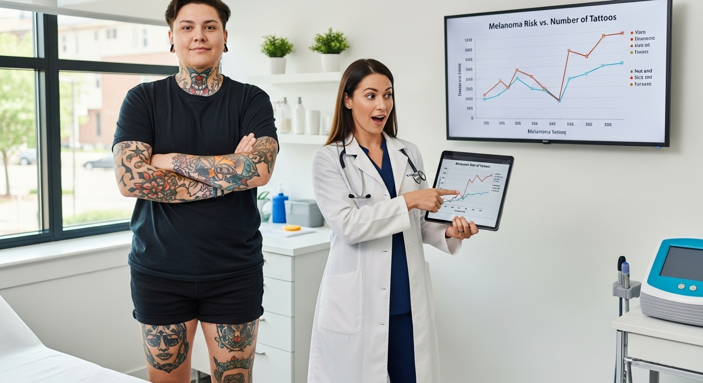 Le résultat incroyable : moins de risques pour les plus tatoués