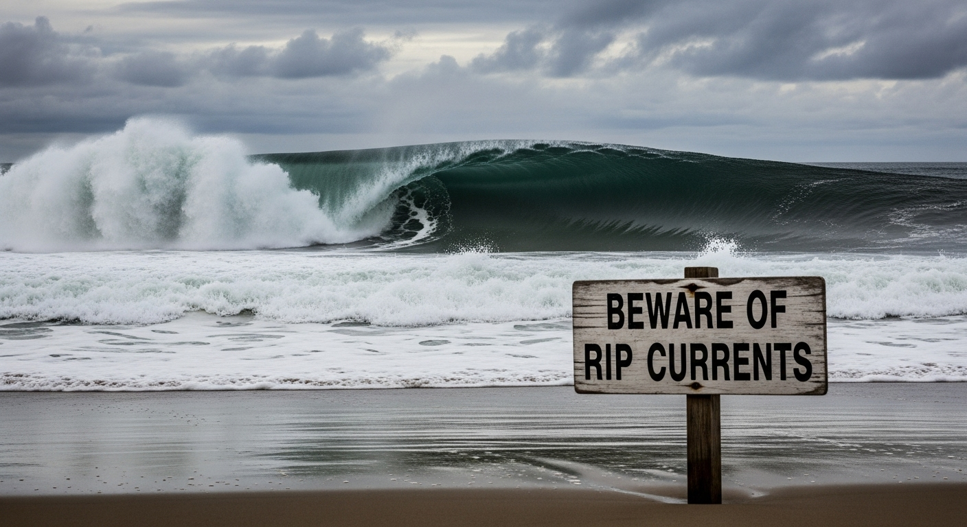Le principal danger pour la côte américaine : des vagues et des courants mortels