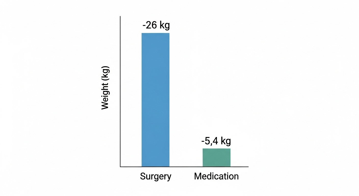 Des résultats cinq fois supérieurs avec la chirurgie